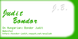 judit bondor business card